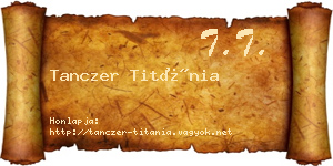 Tanczer Titánia névjegykártya